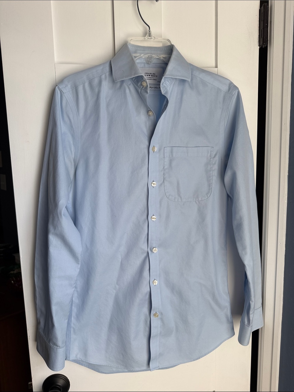 Charles Tyrwhitt Pale Blue Long-Sleeve Dress Shirt